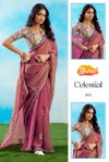 Celestial By Stavan Fancy Fabric With Embroidery Work Saree Wholesale In India